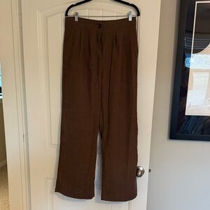 SHEIN Men's Corduroy Pants in Rich Brown